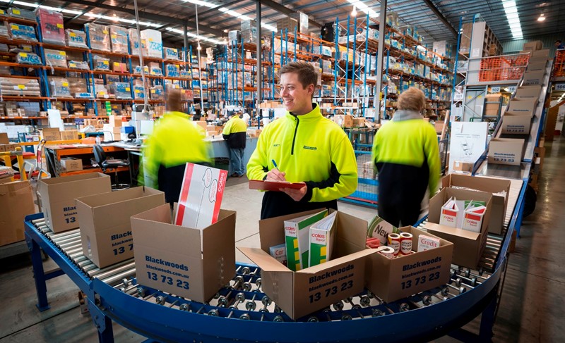 Blackwoods warehouse conveyor